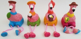 Ceramic Flamingo Figurines with Dangly Legs, Select Skirt Color - $3.49