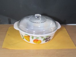 Lid (only) 8 5/8&quot; Fits 2 QT Peach Casserole Fire King Anchor Hocking #44... - $23.76