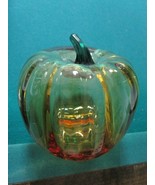 BLENKO AMBER PUMPKIN YELLOW ORANGE GLASS CENTERPIECE FIGURINE RARE - £99.16 GBP