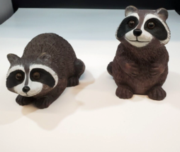 Set of 2 Polly Resin Raccoon Garden Statue or Indoor Decor, 5 1/4&quot; Tall - £31.81 GBP
