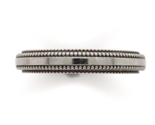 14k White Gold Men&#39;s Wedding Band with Beaded Edge Size 11 Ring (#J6645) - $543.51