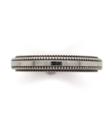 14k White Gold Men&#39;s Wedding Band with Beaded Edge Size 11 Ring (#J6645) - $9,986.29 MXN
