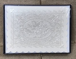 New American Greetings Designer Collection Ivory Floral Embossed Note Ca... - $9.90