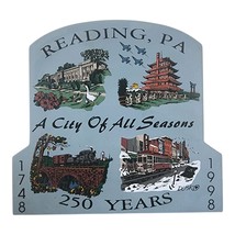 Reading PA A City Of All Seasons 1998 250 Years Anniversary Wood Plaque ... - $24.99