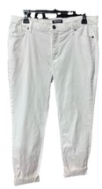 Buffalo Crisp White Girlfriend Ankle Jeans Stretch Cotton Mid Rise 12/32 - $316.23 MXN