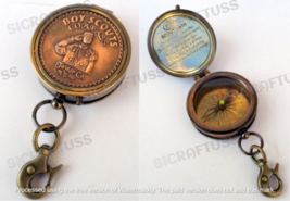 American Antique Vintage Taylor Co. NSW Boy Scout Brass Compass avec cuir. - $28.99