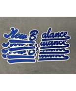 NEW Lot of 4 NewBalance New Balance Iron On Logo Patch Blue White KG JD - €24,14 EUR