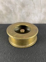 WWII British Heavy Brass Ashtray Made from Artillery Shells With 1970 &quot;S&quot; Penny - £222.33 GBP