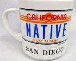  California Native San Diego License Plate Vintage Coffee Mug Tea Cup  - £7.86 GBP