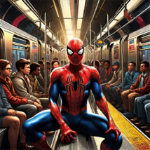 Large MTA NYC Subway Train Map 23x28&quot; with Cool Spiderman NYC Comic Art Print! - £3.93 GBP