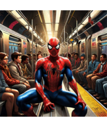 Large MTA NYC Subway Train Map 23x28&quot; with Cool Spiderman NYC Comic Art ... - £3.88 GBP