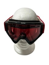 Bolle Ski Goggles Red Facemask Plastic w/Red Straps Ski Skiing Sporty Wi... - $28.50