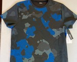 Ultracor Men&#39;s Camo Ether Tee in Black and Blue-Size Medium - $41.97