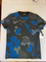 Ultracor Men&#39;s Camo Ether Tee in Black and Blue-Size Medium - $41.97