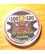 (1) $100. Porter House Casino Chip - Moses Lake, Washington - 2004 - £15.69 GBP