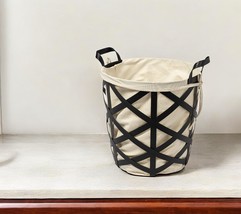 15&quot; Black and Ivory Metal Basket - $176.81
