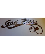 God Bless  Metal Wall Art Accents  copper/bronze finish 13 1/4" wide by 6" - $18.98