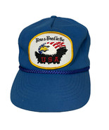 Vintage BORN &amp; BRED In The USA Embroidered Eagle Patch Trucker Snapback ... - $27.06 CAD