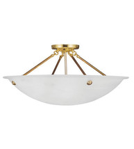 Livex 4275-02 4 Light Ceiling Mount in Polished Brass - £319.72 GBP