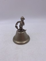 Vintage Pewter Clown Bell Umbrella Posing Clown Top READ SPOTS AND PAPER... - $9.50