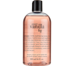 Philosophy Sweet Vanilla Fig Shampoo Shower Gel Bubble Bath 16 oz New Sealed - £19.16 GBP
