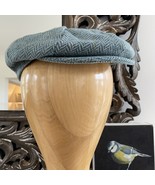 Vintage Glen Eske Donegal Tweed Newsboy Hat Wool Blue S - $27.36
