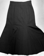 Vintage Liz Claiborne Wool Maxi Skirt 10 (27&quot;Waist) Black Long Peplum He... - $39.99