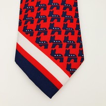 Democratic Party Men&#39;s Tie Blue Donkey on Red White &amp; Blue Necktie by Pi... - £12.51 GBP