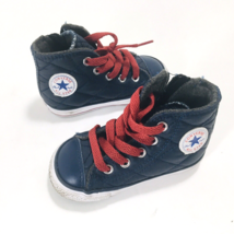 Converse All Star Unisex Blue/Red Textile Sneaker Shoes Toddler Infant Sz 5 - £14.87 GBP