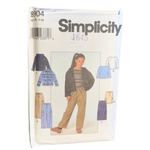 Simplicity Girls Top Jacket Pants Skirt Sewing Pattern Sz 7-16 8904 - Uncut - $12.86