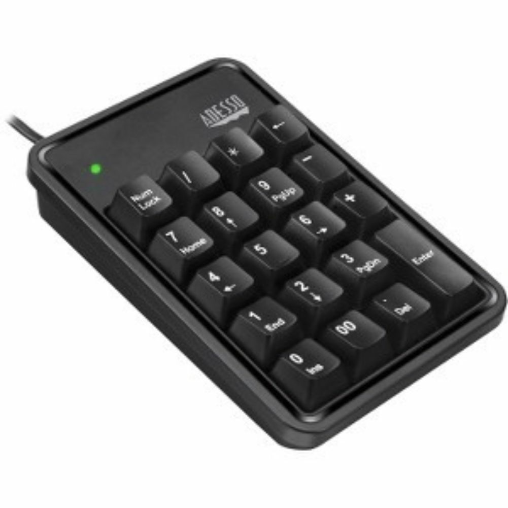 Adesso AKB-600HB 19-Key Mechanical Numeric Keypad with 3-Port USB Hub - $76.99