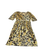 Weekend Max Mara Women’s Yellow Floral Fit Flare Dress Small Spring Summ... - £73.09 GBP
