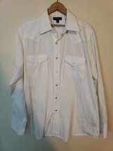 VTG Panhandle Slim Men’s Textured Dress Shirt Western Pearl Snap Size La... - $9.49