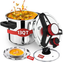 3-In-1 304 Stainless Steel Pressure Cooker 13 QT: [Explosion-Proof] [3 PSI Setti - £500.96 GBP