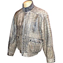 Vintage Michael Hoban North Beach Distressed Leather Bomber Jacket Size 40 Large - £289.94 GBP