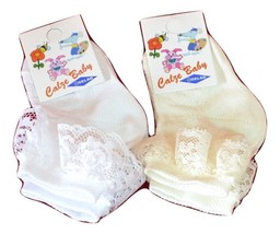 2 Pairs Socks Short Lace Newborn Wire Scotland Gelso Art. 156N Made IN I... - $7.95