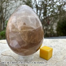 Peach moonstone egg - luminous and enchanting gemstone that radiates a gentle - £19.37 GBP