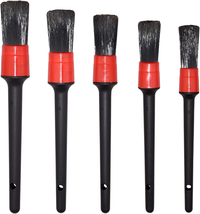 Detailing Brush Set -5 Different Sizes Premium Natural Boar Hair Mixed Fiber Pla - £8.44 GBP