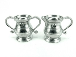 Armetale Creamer &amp; Sugar Bowl, Wilton Liberty Bell, Highly Polished, #PWTCS8 - £15.38 GBP