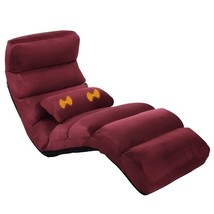 Folding Multi-Position Sofa Bed Lounger Chair with Massage Pillow in Dar... - £182.87 GBP