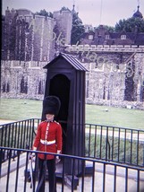 1963 Sentry Guard at Tower of London London England Kodachrome 35mm Slide - £4.35 GBP