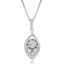 3.7ctw Green Amethyst w/ 0.2ctw Topaz Marquise Shaped Necklace - £116.79 GBP