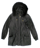 Worthington Coat Jacket M Soft Genuine Lambskin Leather Black w/Zip-Off ... - $37.84 CAD