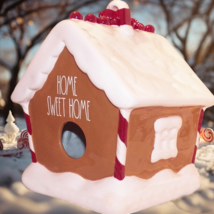 Rae Dunn Artisan Home Sweet Home Gingerbread Candy Cane Christmas Deco Birdhouse - £51.95 GBP