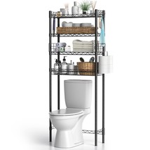 Over Toilet Bathroom Organizer, 4-Tier Over The Toilet Storage Shelf Adjustable  - £71.93 GBP