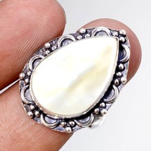 Mother Of Pearl Gemstone Ethnic Valentine&#39;s Day Gift Ring Jewelry 9.50&quot; SA 7003 - £3.19 GBP