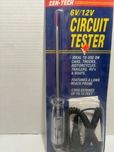 Circuit Tester CEN-TECH 43700 6V/12V 12 Ft. Cord Extended New - £6.62 GBP
