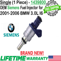 BRAND NEW OEM Siemens 1 Piece Fuel Injector for 2001-2006 BMW 3.0L V6 MP#1439800 - £66.55 GBP