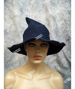 Whimsical Navy Blue Cosplay Witch Hat Unisex Medieval Peasant Renaissanc... - €13,43 EUR