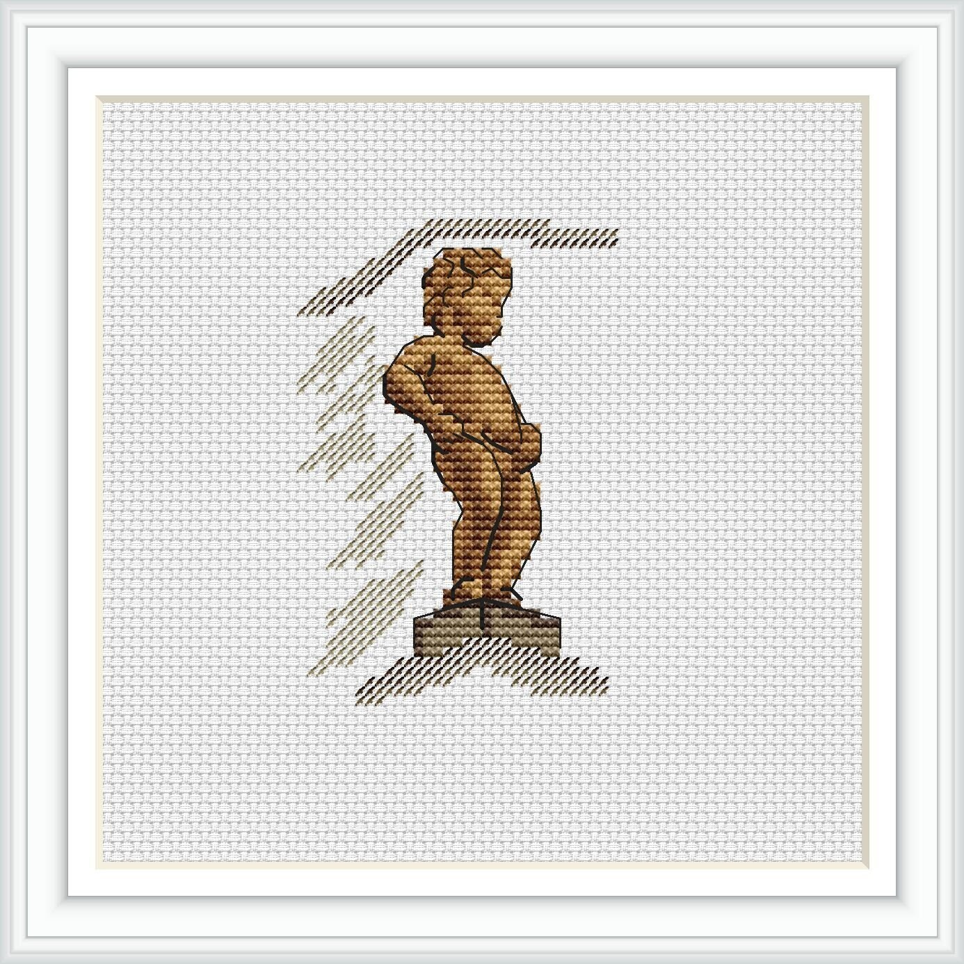Belgium Cross Stitch Brussels Pattern pdf, Pee Boy cross stitch Belgium ... - $3.29